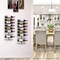 Sorbus Wall Mount Wine Rack - 18 Level Wine Rack Wall Mounted for Wine Bottles, Liquor, Champagne - Black Metal Wine Bottle Holder for Home Bar
